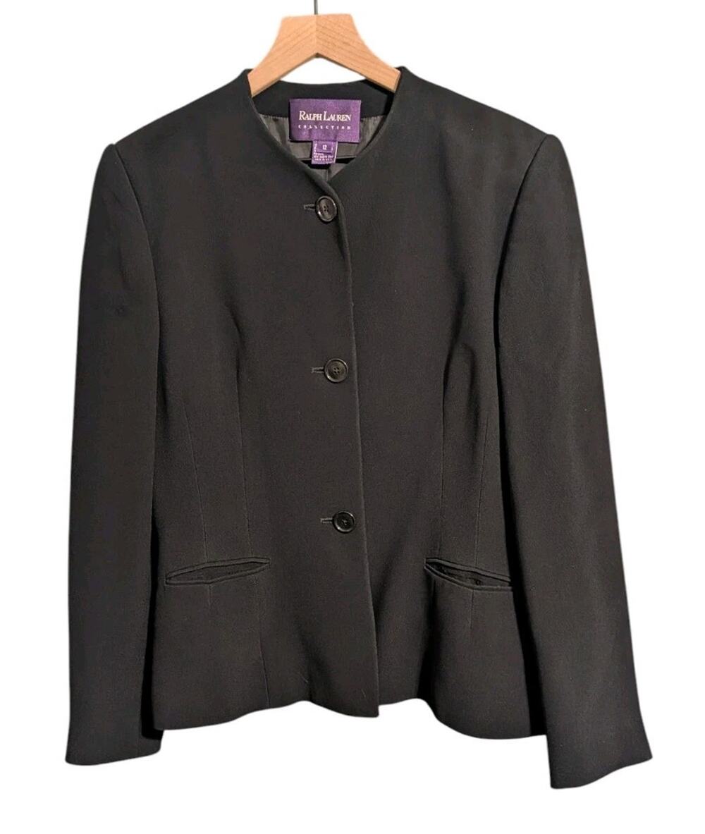 Ralph Lauren Purple Label Vintage 90s Black Jacket Women's Size 12 Union Made S